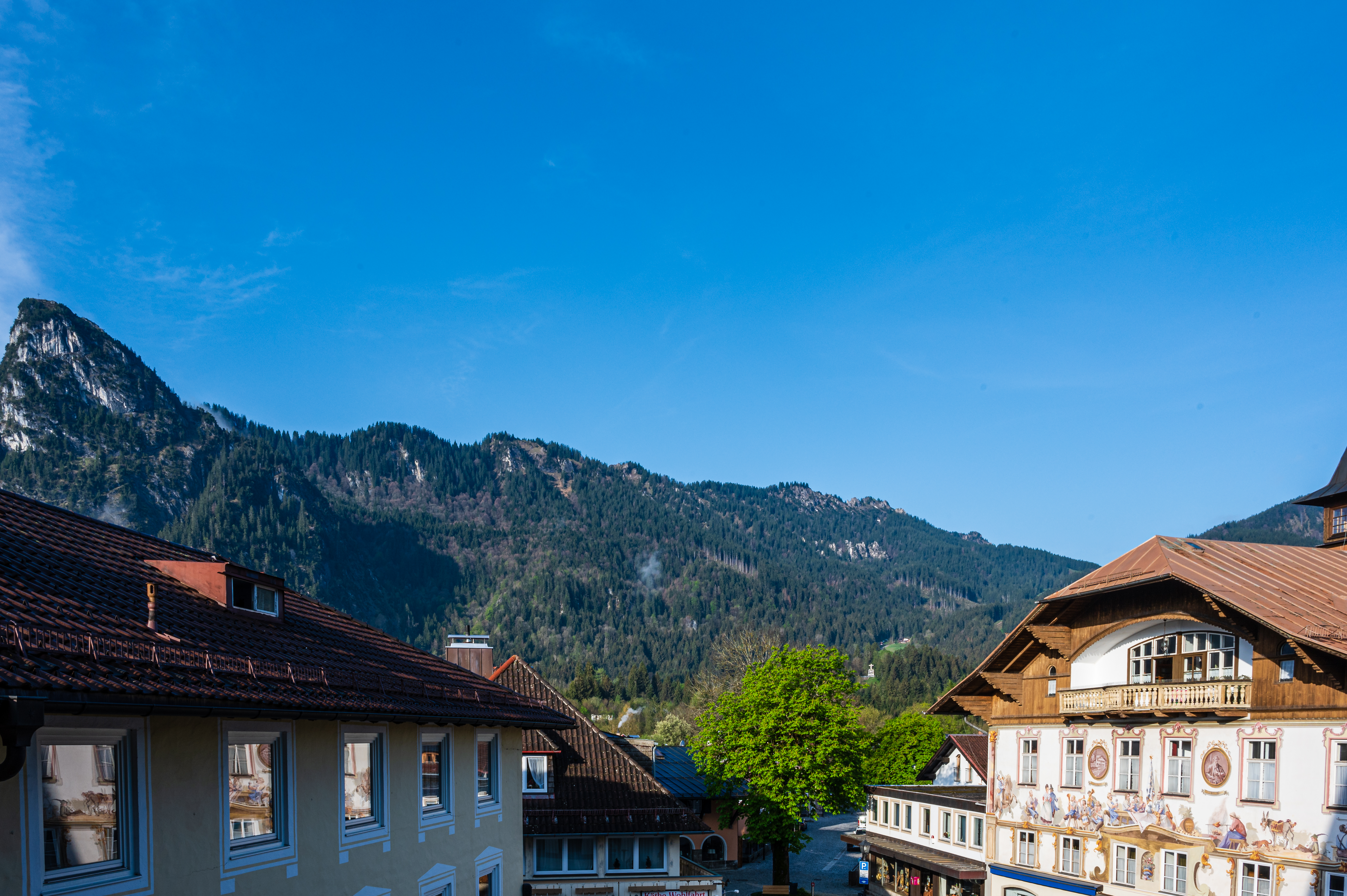 Blick vom Hotel Wittelsbach auf den Kofel